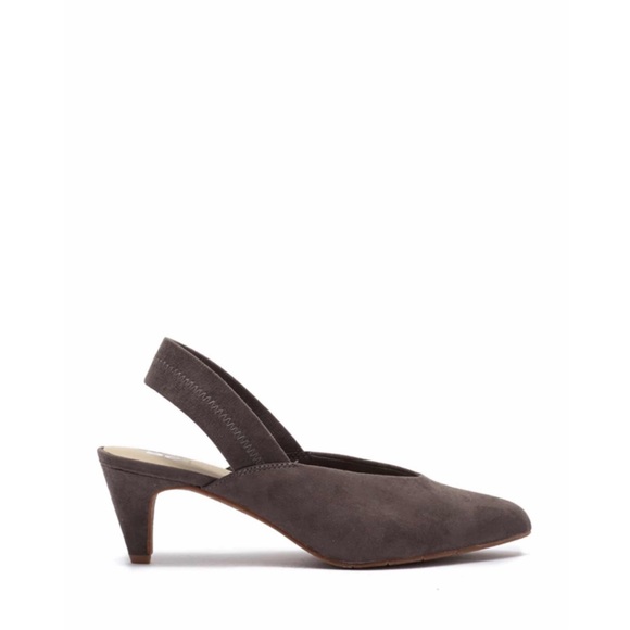 BC Footwear Suede Kitten Heel Slingback - Picture 3 of 5